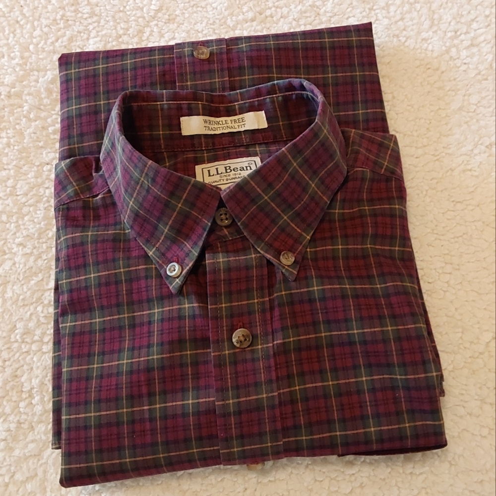 🌺 Like New Mens L.L. Bean Wrinkle Free Shirt